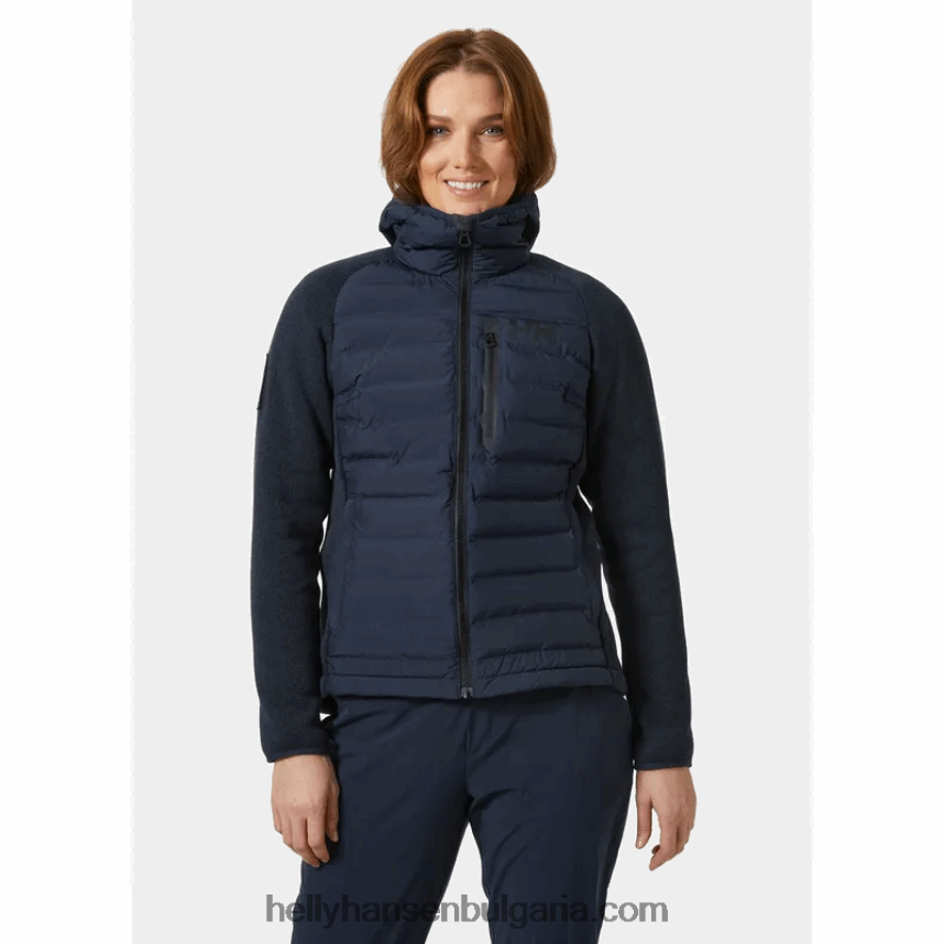 Жени дамско хибридно ветроходно яке с изолация за арктически океан 80V22D1730 меко сиво Helly-Hansen
