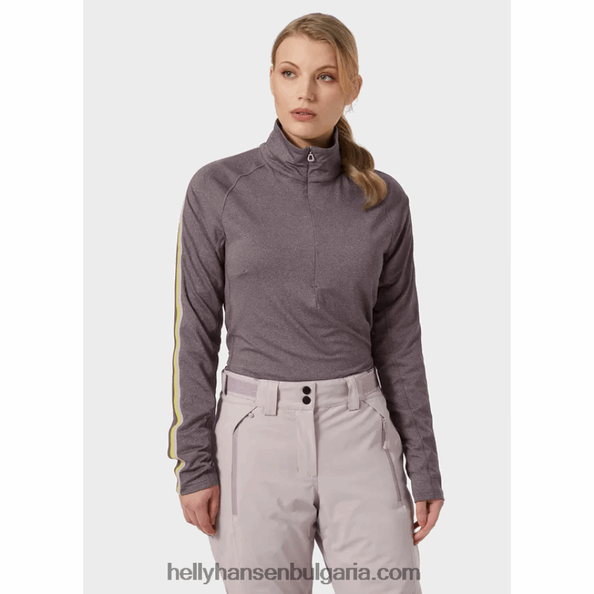 Жени дамски ръб с половин цип междинен слой 80V22D1712 сняг Helly-Hansen