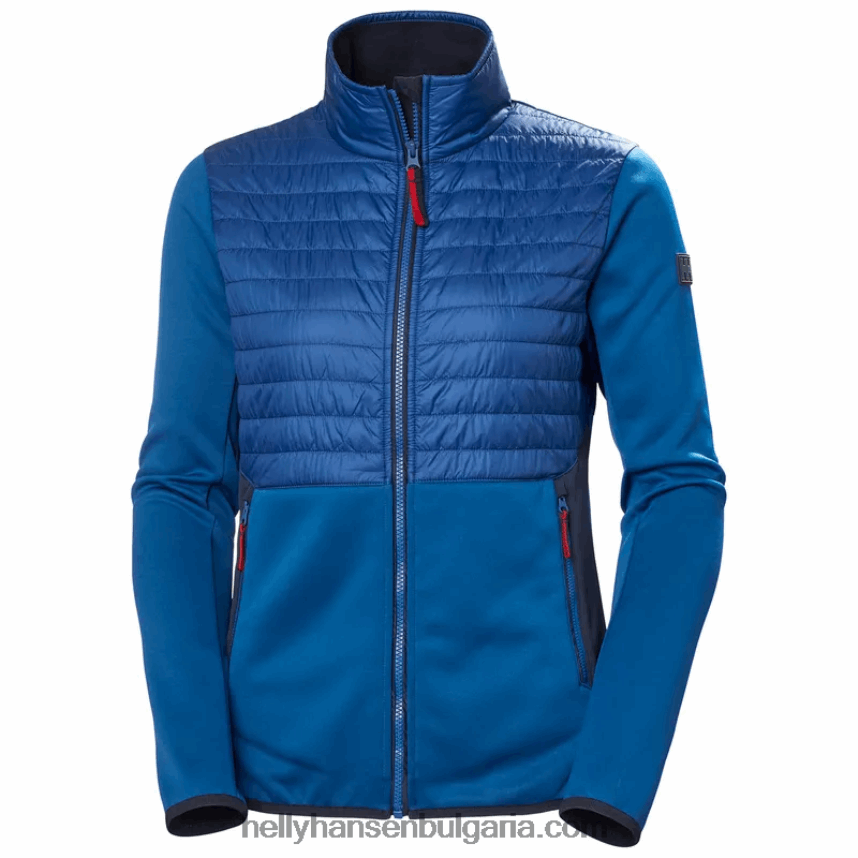 Жени дамско червено бяло и синьо поларено яке от хибрид 80V22D1683 черен Helly-Hansen