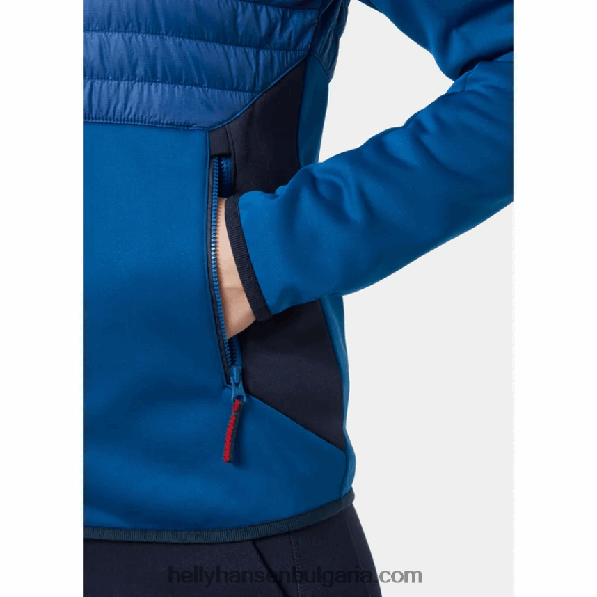 Жени дамско червено бяло и синьо поларено яке от хибрид 80V22D1683 черен Helly-Hansen