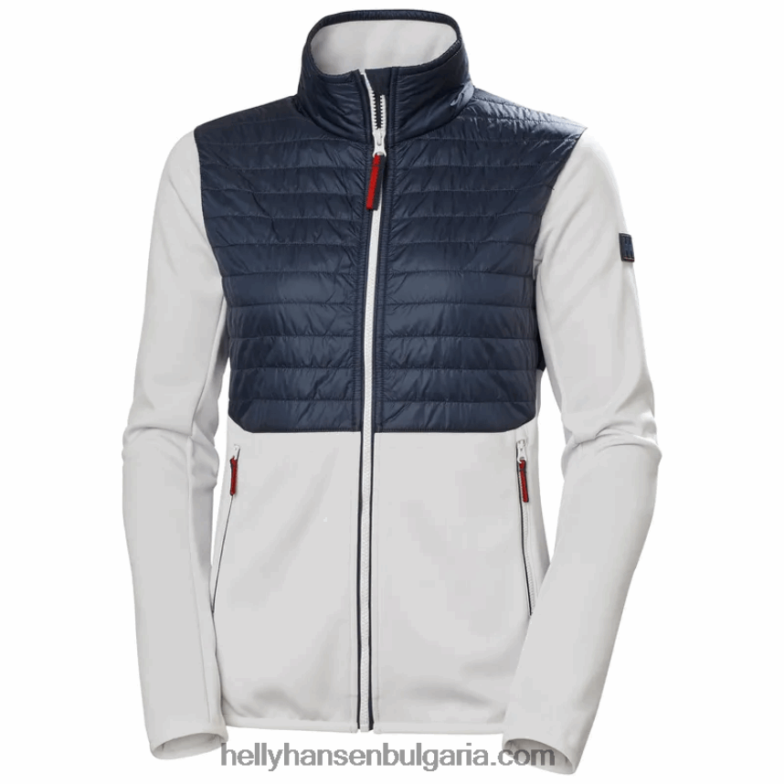 Жени дамско червено бяло и синьо поларено яке от хибрид 80V22D1684 дълбок фиорд Helly-Hansen