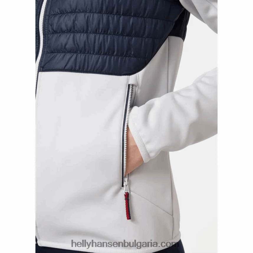 Жени дамско червено бяло и синьо поларено яке от хибрид 80V22D1684 дълбок фиорд Helly-Hansen