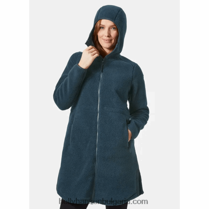 Жени дамско средно поларено яке Imperial с дълъг косъм 80V22D2678 сняг Helly-Hansen