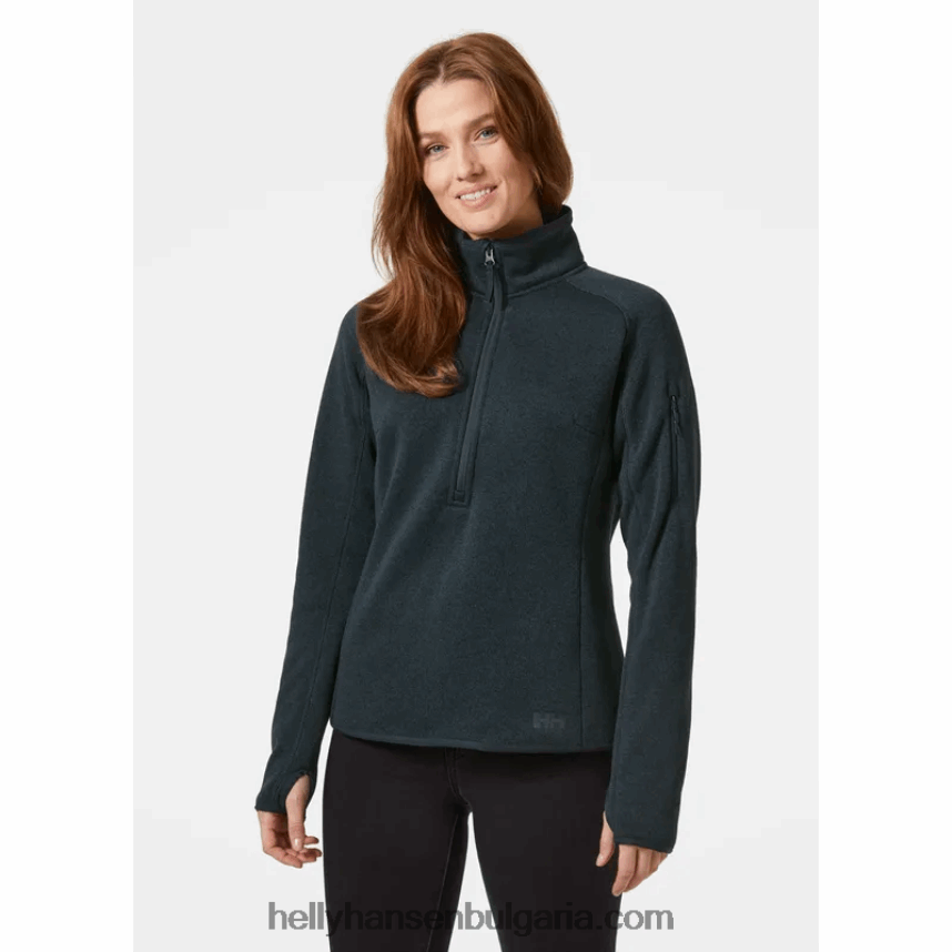 Жени дамски полар с полуцип varde 2.0 80V22D1686 сива мъгла Helly-Hansen