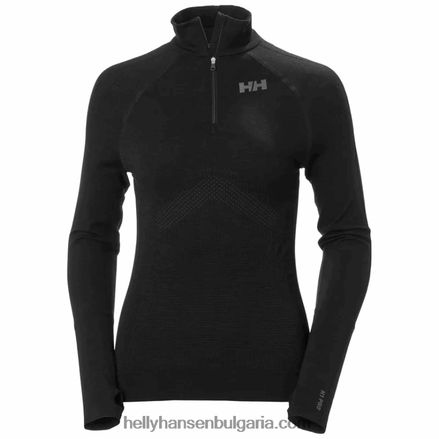 Жени дамски h1 pro lifa безшевен основен слой с половин цип 80V22D2091 дълбок фиорд Helly-Hansen