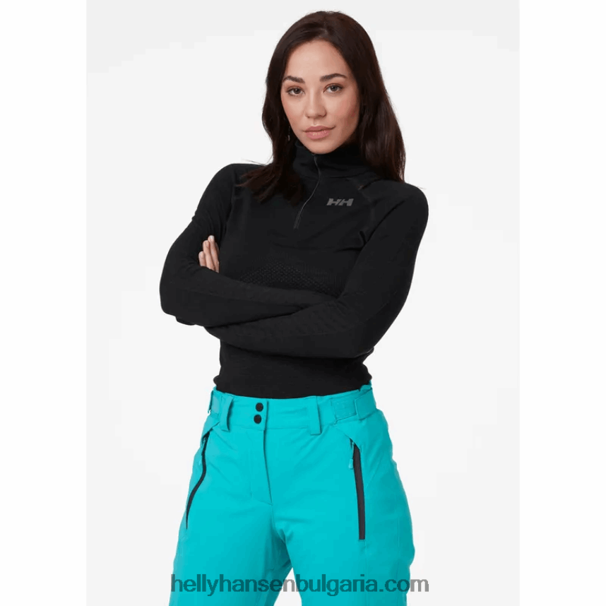 Жени дамски h1 pro lifa безшевен основен слой с половин цип 80V22D2091 дълбок фиорд Helly-Hansen