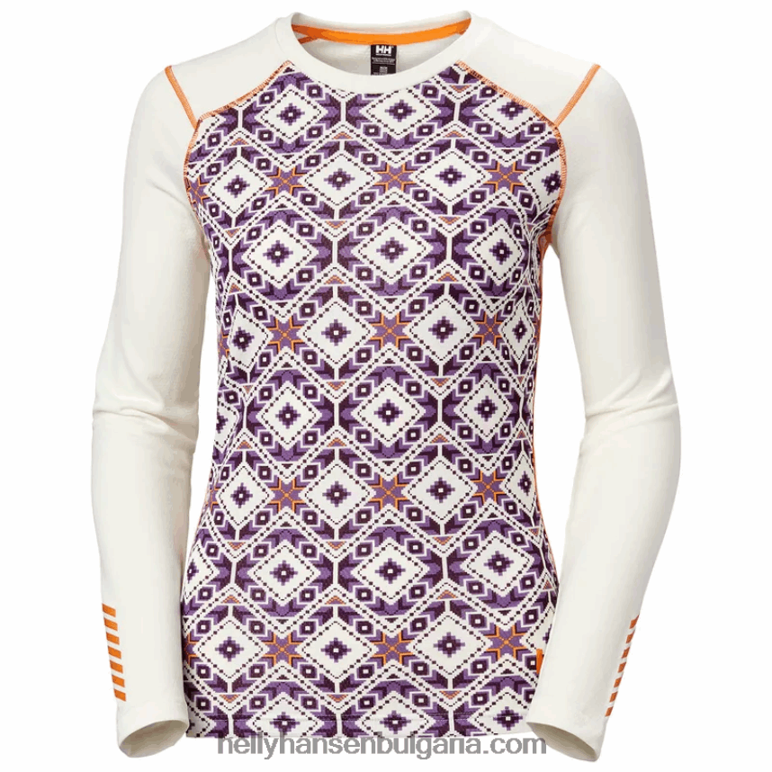 Жени дамски lifa активен графичен основен слой на екипажа 80V22D2088 аметист де Helly-Hansen