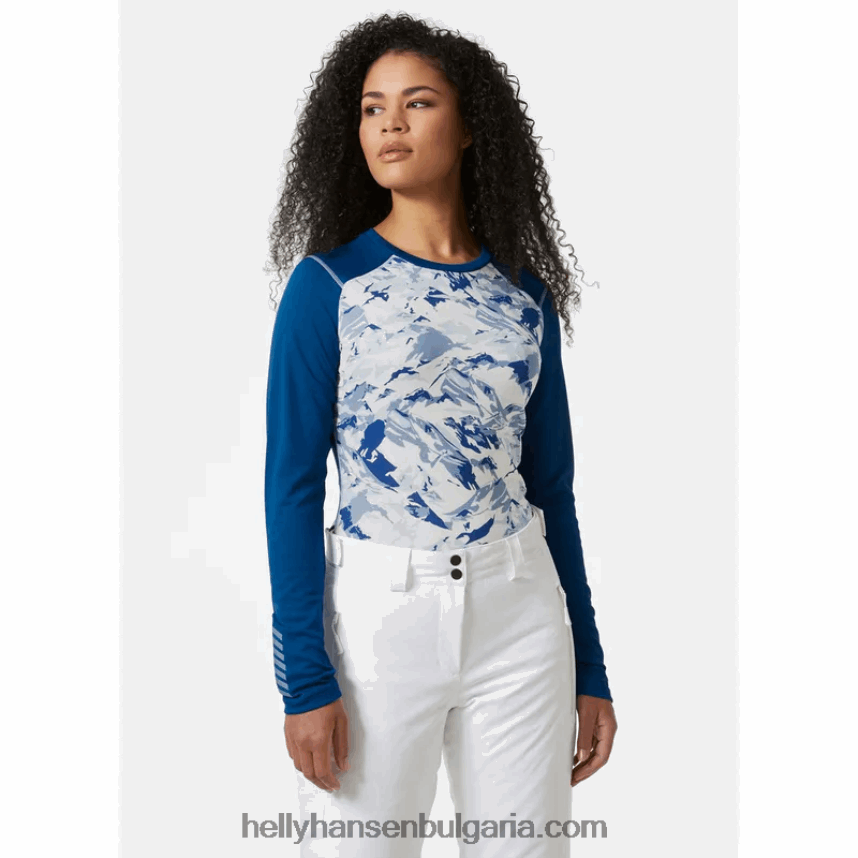 Жени дамски lifa активен графичен основен слой на екипажа 80V22D2090 нефрит st Helly-Hansen