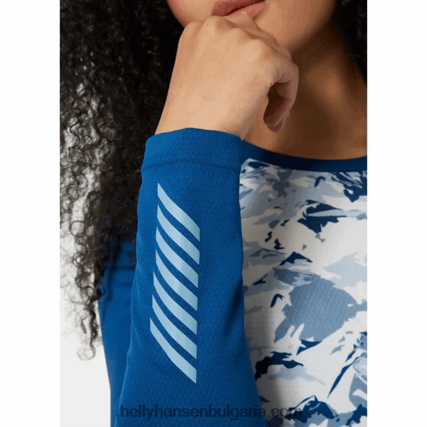 Жени дамски lifa активен графичен основен слой на екипажа 80V22D2090 нефрит st Helly-Hansen