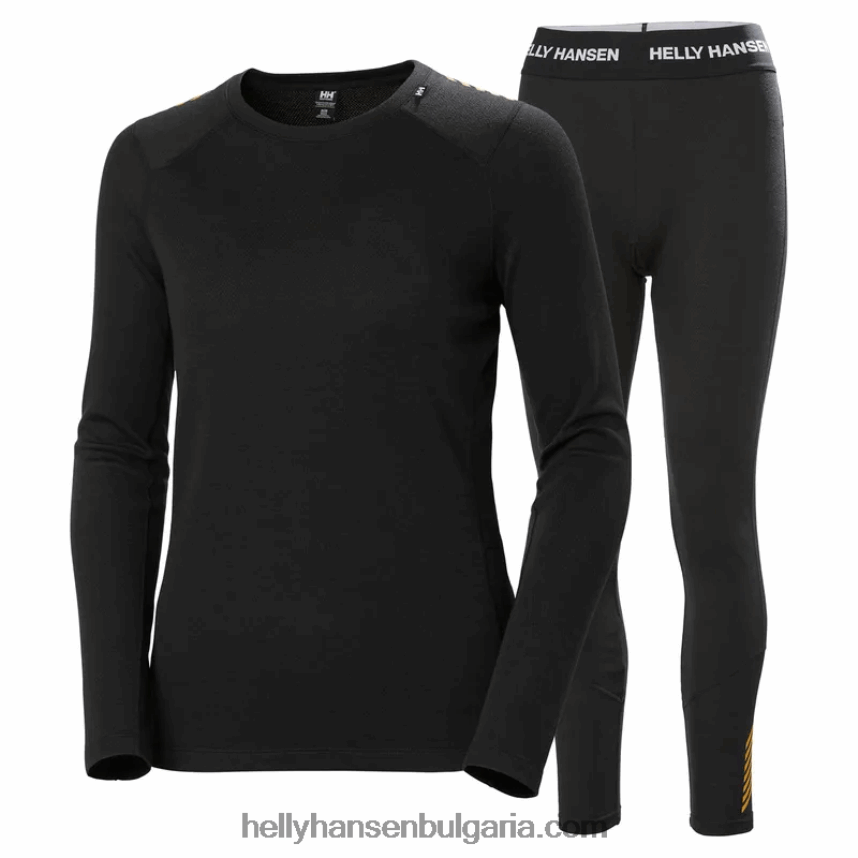 Жени комплект дамски базов слой lifa merino midweight 80V22D2711 ментово/морско синьо райе Helly-Hansen