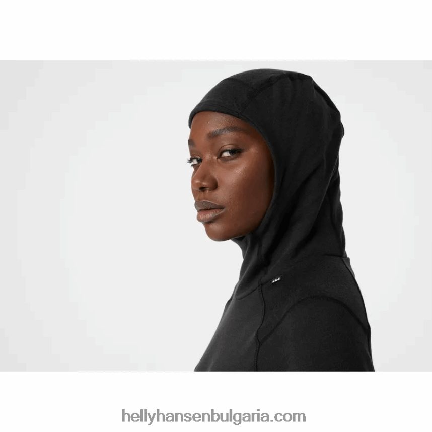 Жени дамски качулка 2 в 1 с основен слой lifa merino midweight 80V22D2058 мръснобял Helly-Hansen