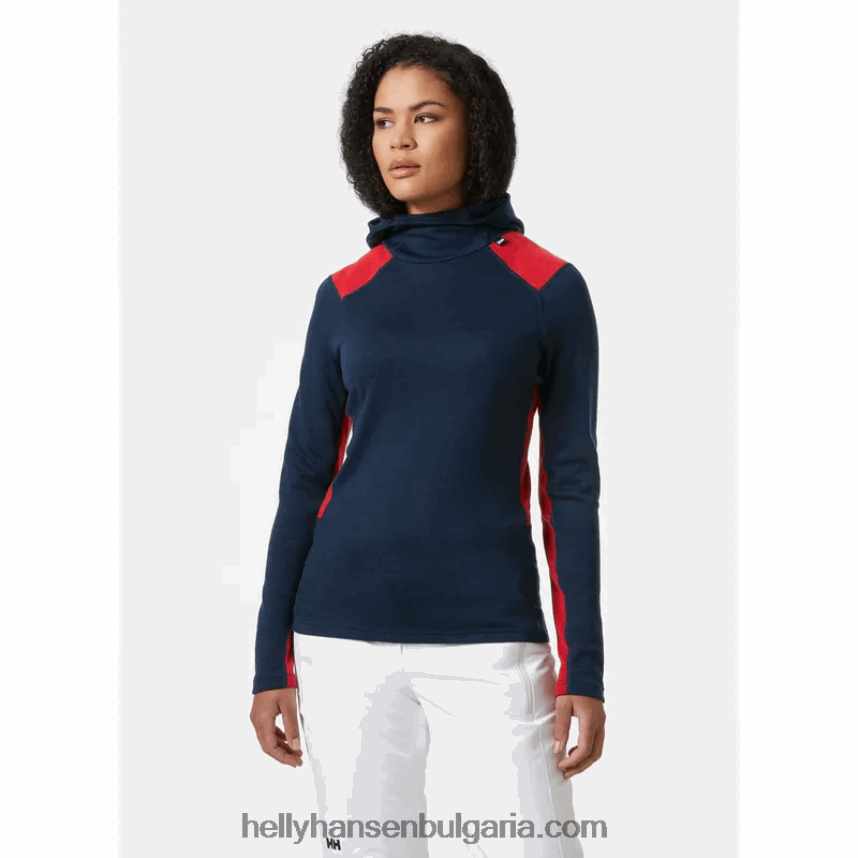 Жени дамски качулка 2 в 1 с основен слой lifa merino midweight 80V22D2059 черен Helly-Hansen