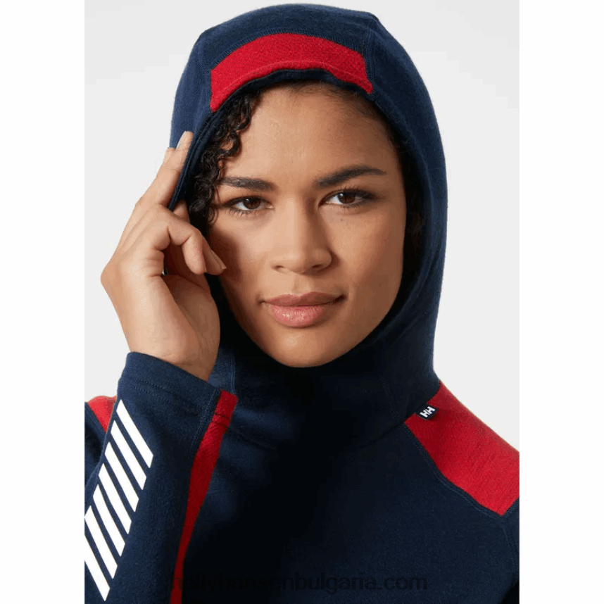 Жени дамски качулка 2 в 1 с основен слой lifa merino midweight 80V22D2059 черен Helly-Hansen