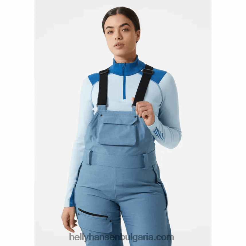 Жени дамски лифа мериносов среден слой с половин цип основен слой 80V22D2053 военноморски флот Helly-Hansen