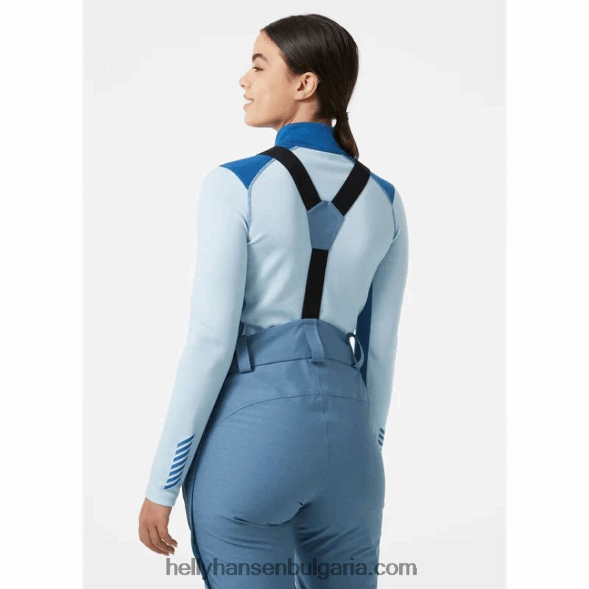 Жени дамски лифа мериносов среден слой с половин цип основен слой 80V22D2053 военноморски флот Helly-Hansen