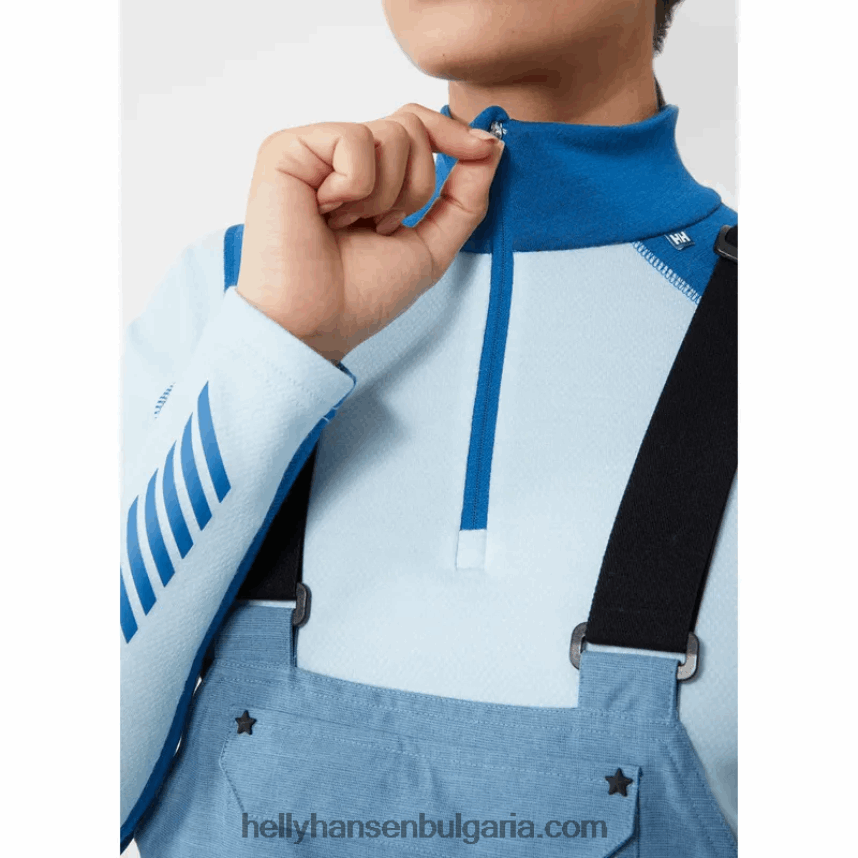 Жени дамски лифа мериносов среден слой с половин цип основен слой 80V22D2053 военноморски флот Helly-Hansen