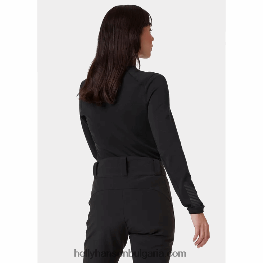 Жени дамски лифа мериносов среден слой с половин цип основен слой 80V22D2055 нефрит Helly-Hansen