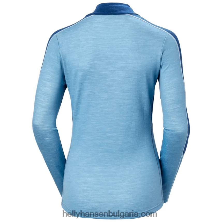 Жени дамски олекотен мериносов слой с половин цип 80V22D2066 морско деко f Helly-Hansen