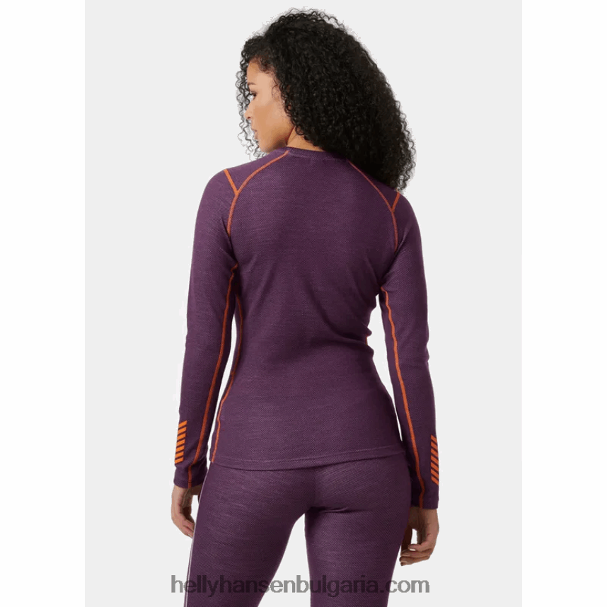 Жени дамски лифа мериносови средно тежки графични дълъг ръкав основен слой 80V22D2068 бебешки отряд Helly-Hansen