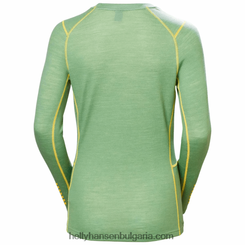 Жени дамски лифа мериносови средно тежки графични дълъг ръкав основен слой 80V22D2070 морско деко f Helly-Hansen