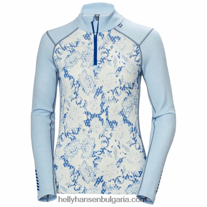 Жени дамски lifa merino midweight 2-в-1 графичен основен слой с половин цип 80V22D2063 черен Helly-Hansen