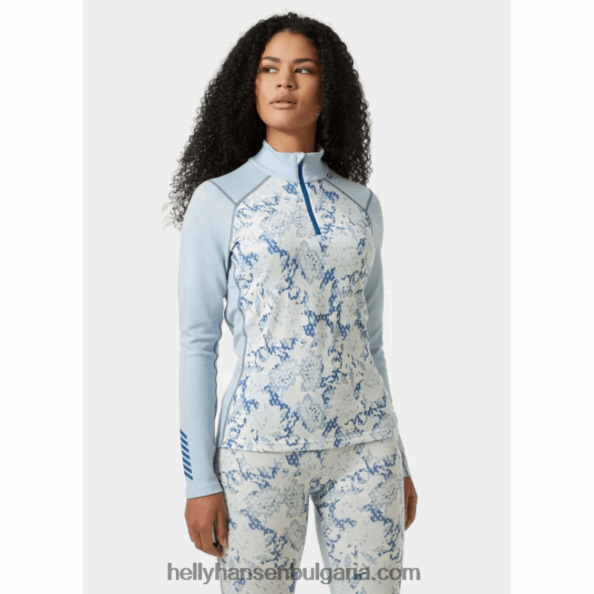 Жени дамски lifa merino midweight 2-в-1 графичен основен слой с половин цип 80V22D2063 черен Helly-Hansen