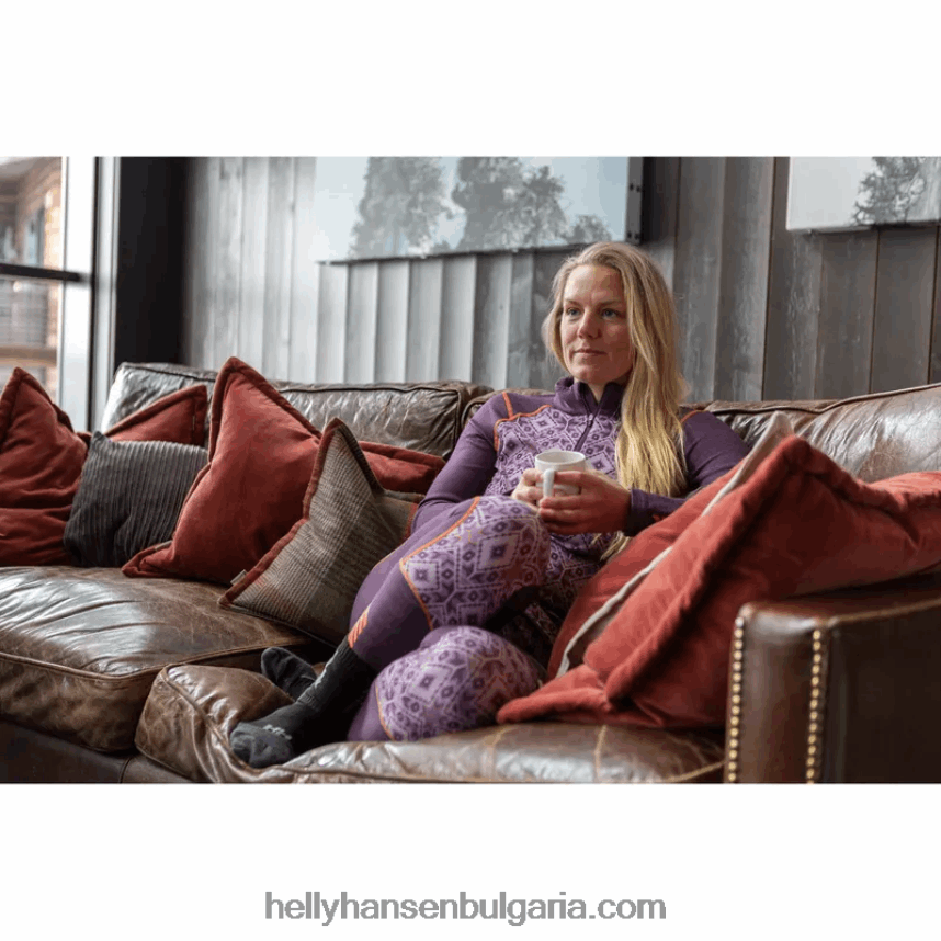 Жени дамски lifa merino midweight 2-в-1 графичен основен слой с половин цип 80V22D2064 бебешки отряд Helly-Hansen