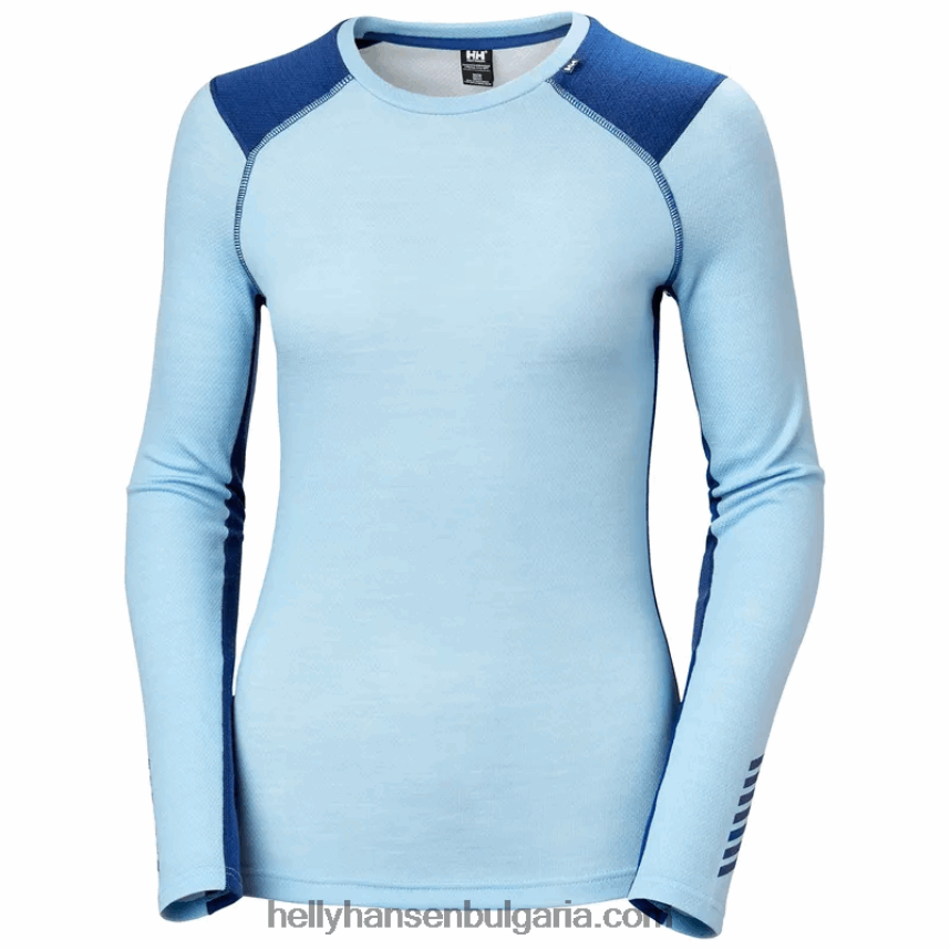 Жени жени lifa merino midweight crew основен слой 80V22D2047 военноморски флот Helly-Hansen