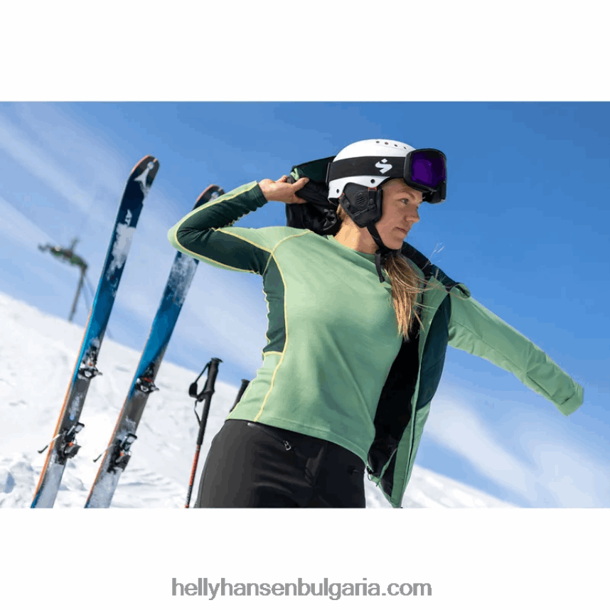 Жени жени lifa merino midweight crew основен слой 80V22D2050 мръснобял Helly-Hansen