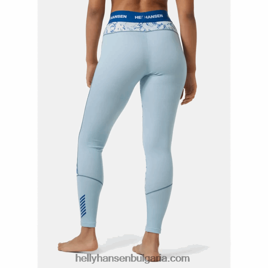 Жени дамски мериносови панталони със средно тегло с графичен основен слой 80V22D1878 черен Helly-Hansen