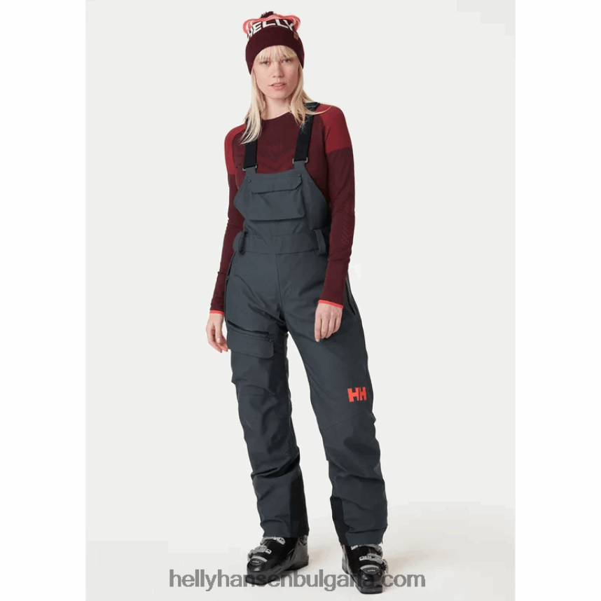 Жени дамски ски панталони с лигавник powderqueen 80V22D1855 синя мъгла Helly-Hansen