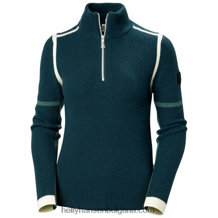 Жени дамски плетен пуловер с ръб 80V22D1916 азурит Helly-Hansen