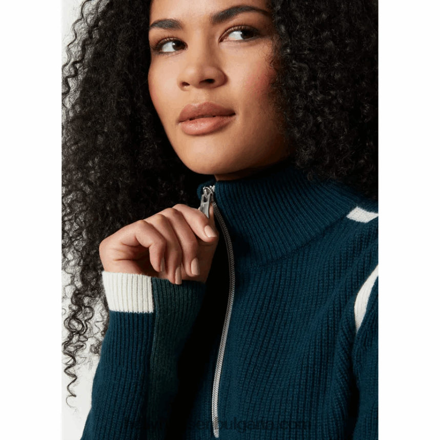 Жени дамски плетен пуловер с ръб 80V22D1916 азурит Helly-Hansen