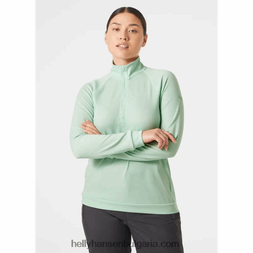 Жени дамски брягов пуловер с половин цип 80V22D1926 меко сиво Helly-Hansen
