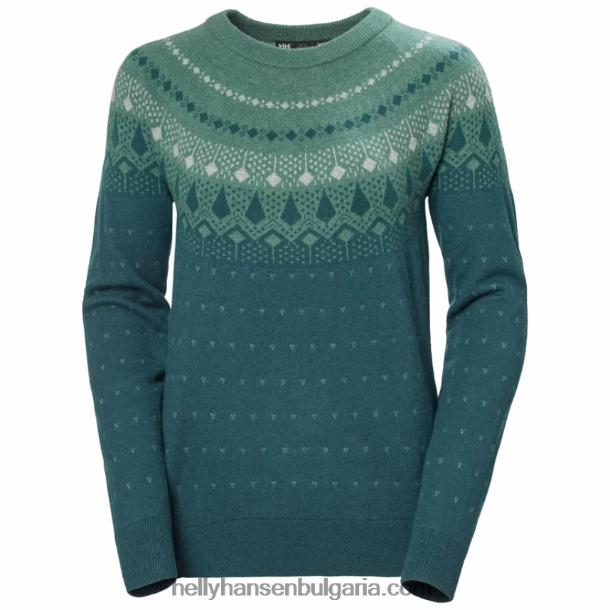 Жени дамски пуловер от мериносова вълна hytte 80V22D1921 военноморски флот Helly-Hansen