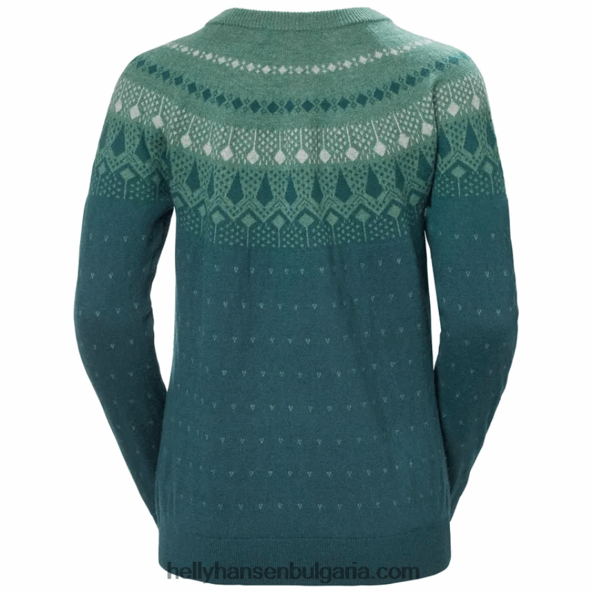 Жени дамски пуловер от мериносова вълна hytte 80V22D1921 военноморски флот Helly-Hansen