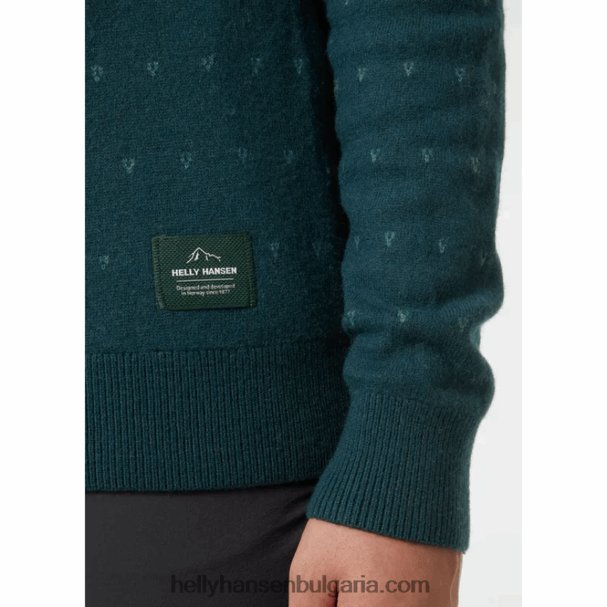 Жени дамски пуловер от мериносова вълна hytte 80V22D1921 военноморски флот Helly-Hansen
