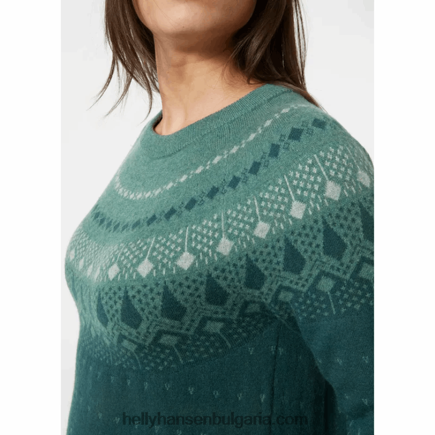 Жени дамски пуловер от мериносова вълна hytte 80V22D1921 военноморски флот Helly-Hansen