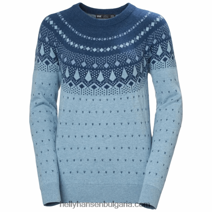 Жени дамски пуловер от мериносова вълна hytte 80V22D1922 най-тъмен spr Helly-Hansen