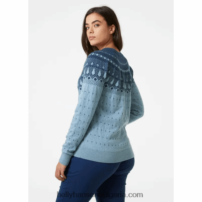Жени дамски пуловер от мериносова вълна hytte 80V22D1922 най-тъмен spr Helly-Hansen