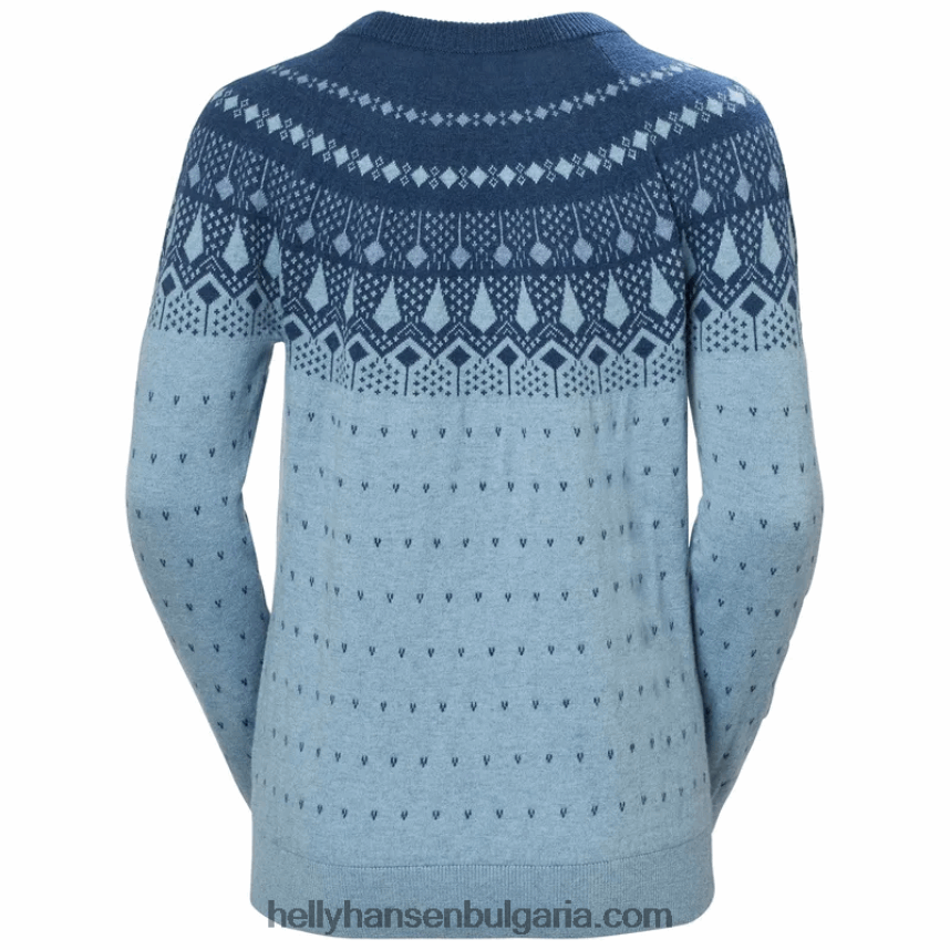 Жени дамски пуловер от мериносова вълна hytte 80V22D1922 най-тъмен spr Helly-Hansen