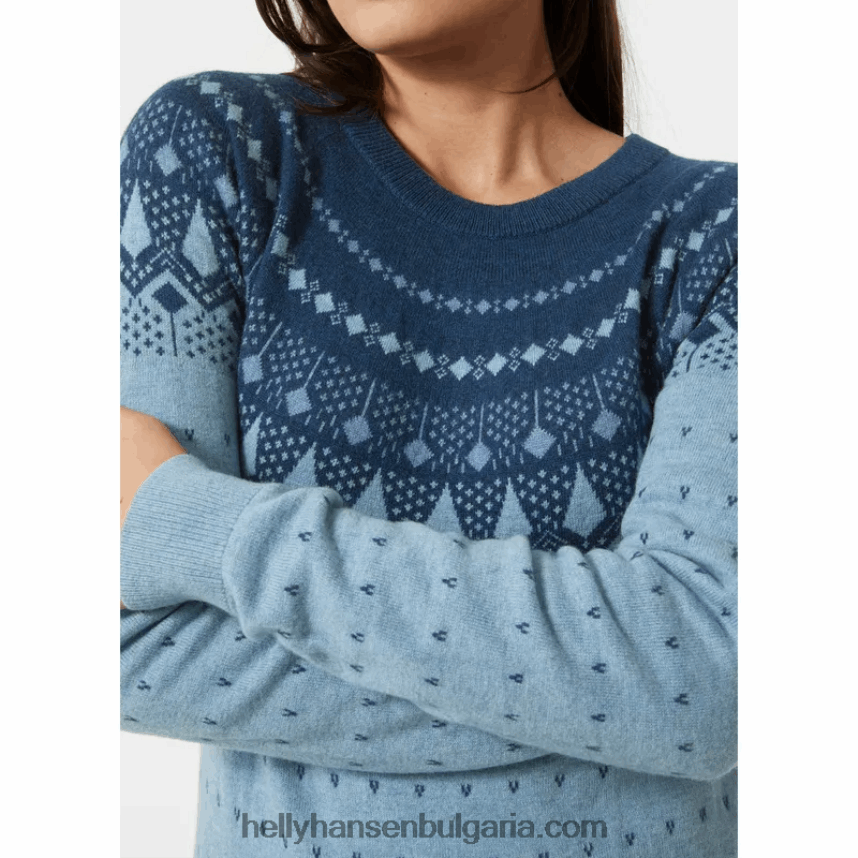 Жени дамски пуловер от мериносова вълна hytte 80V22D1922 най-тъмен spr Helly-Hansen