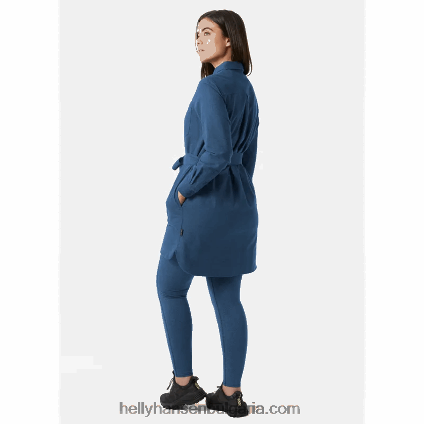 Жени дамска органична фланелена риза 80V22D2031 морско каре Helly-Hansen