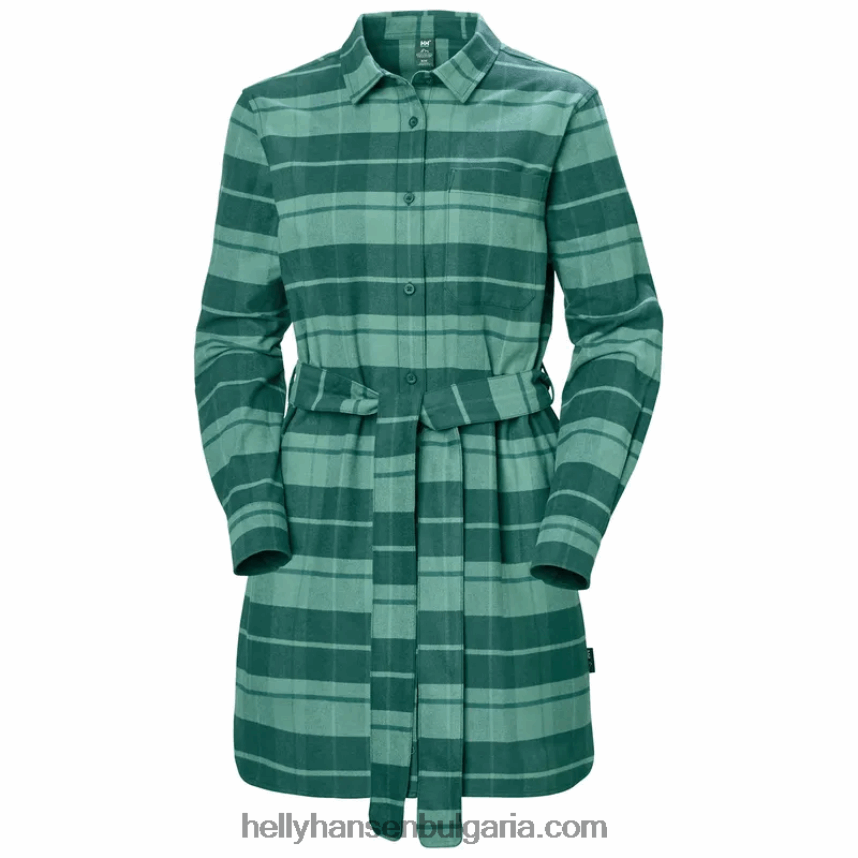 Жени дамска органична фланелена риза 80V22D2032 океан Helly-Hansen