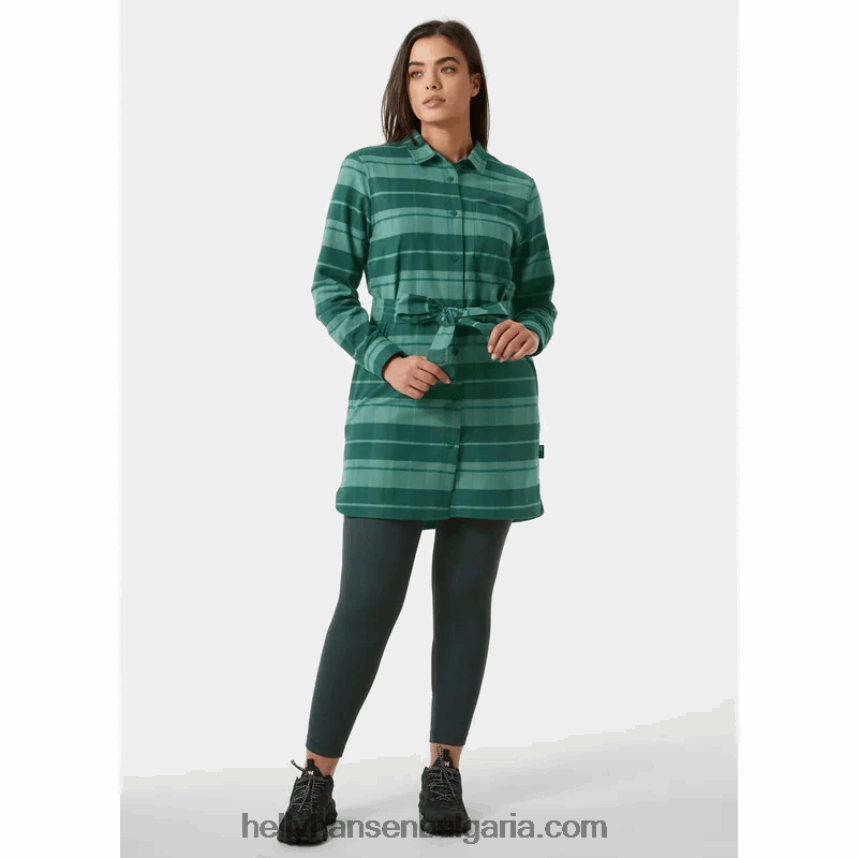 Жени дамска органична фланелена риза 80V22D2032 океан Helly-Hansen