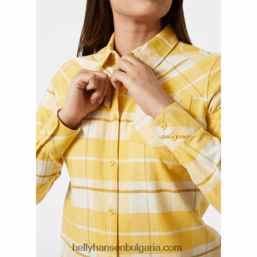 Жени дамска класическа карирана риза с дълъг ръкав 80V22D2035 бяло Helly-Hansen