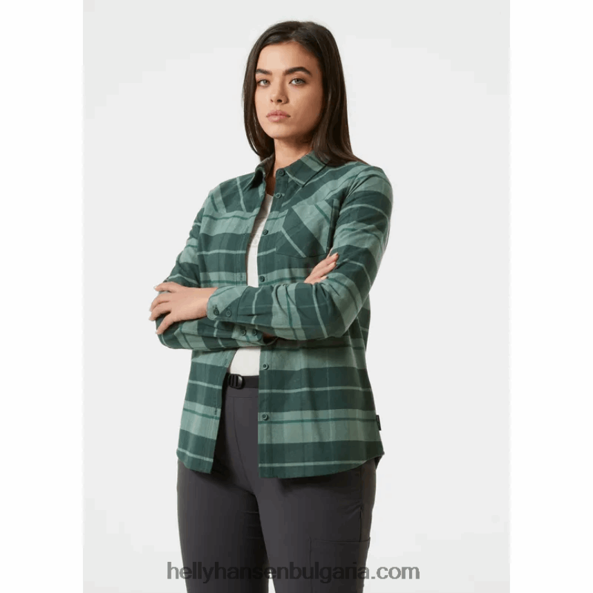 Жени дамска класическа карирана риза с дълъг ръкав 80V22D2036 Медена пита Helly-Hansen