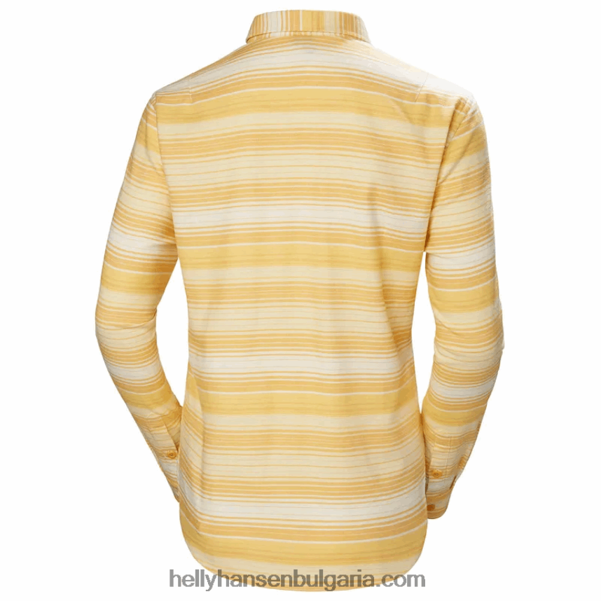 Жени дамска органична фланелена риза с дълъг ръкав lokka 80V22D2024 морско райе Helly-Hansen