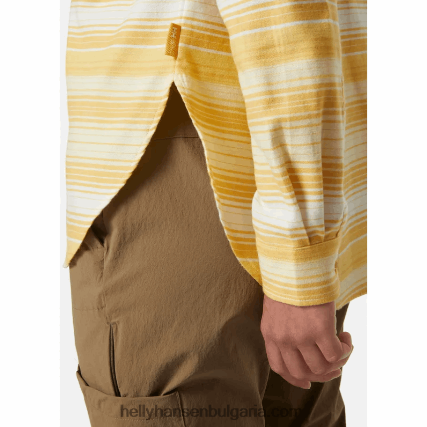 Жени дамска органична фланелена риза с дълъг ръкав lokka 80V22D2024 морско райе Helly-Hansen