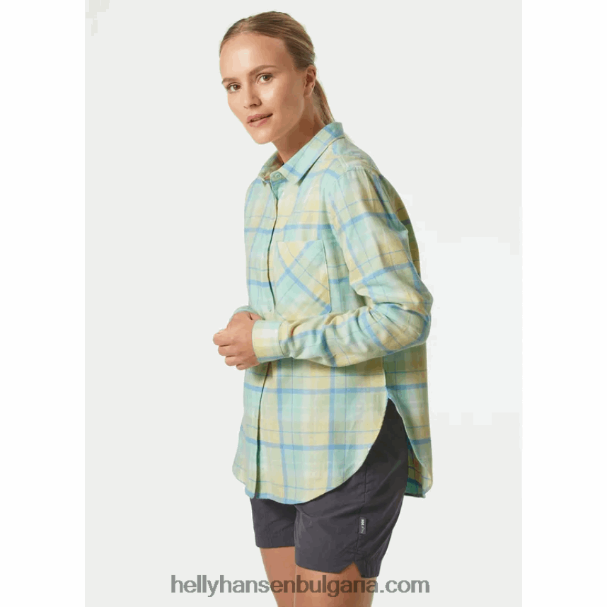 Жени дамска органична фланелена риза с дълъг ръкав lokka 80V22D2025 медовина Helly-Hansen